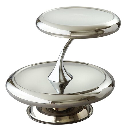 Jiallo Modern Stainless Steel Cake/Pastry Stand for Party in Silver